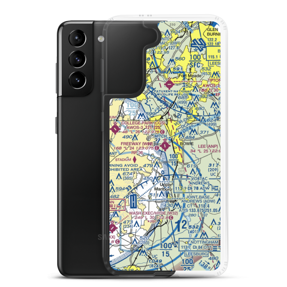 Freeway Airport (W00) VFR Sectional Samsung Case Samsung Galaxy S21 Plus model shown