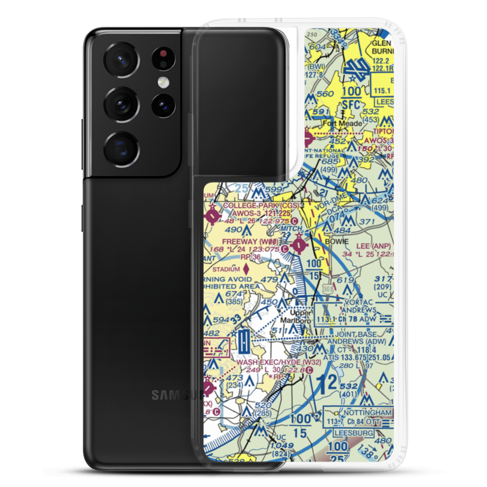 Freeway Airport (W00) VFR Sectional Samsung Case Samsung Galaxy S21 Ultra model shown