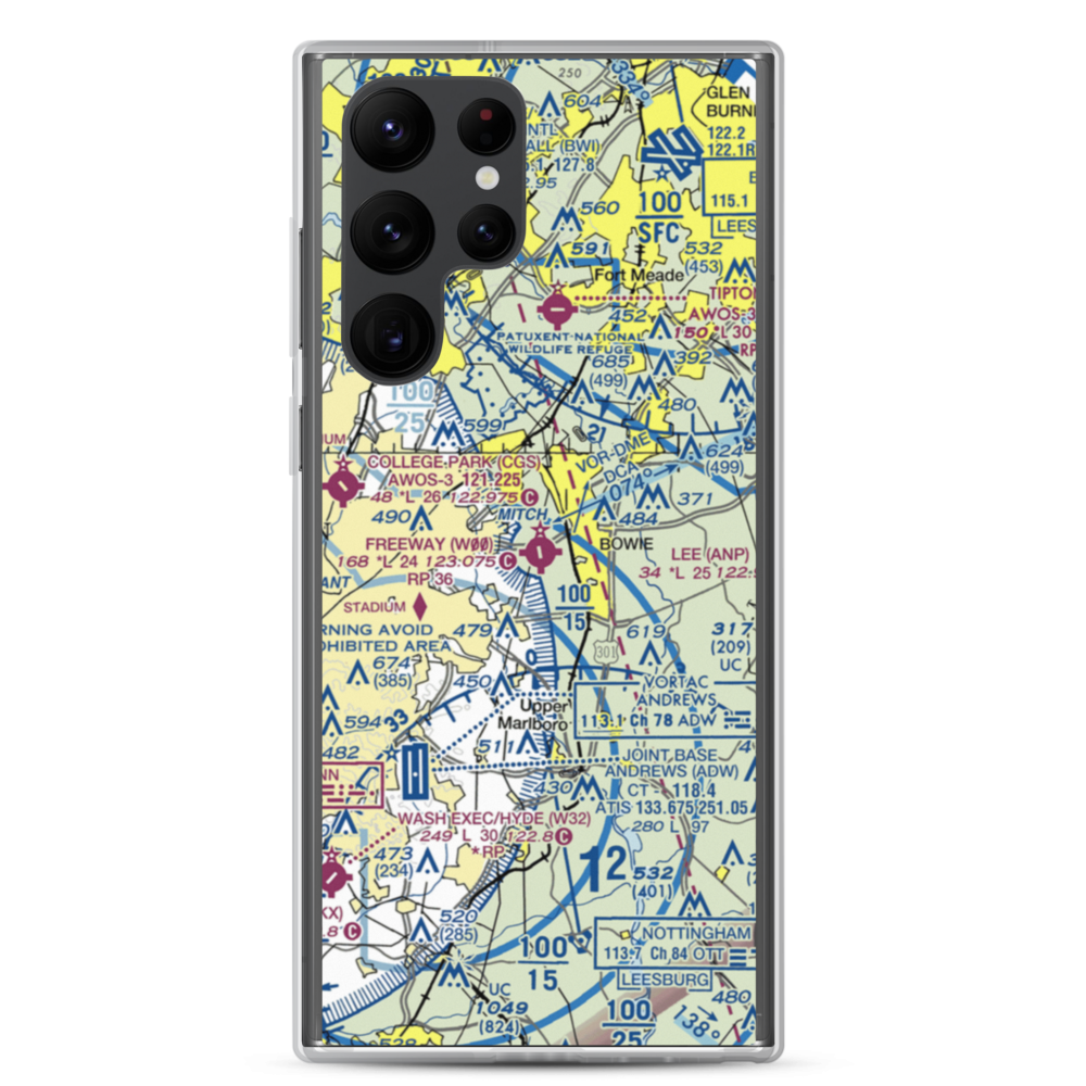 Freeway Airport (W00) VFR Sectional Samsung Case Samsung Galaxy S22 Ultra model shown