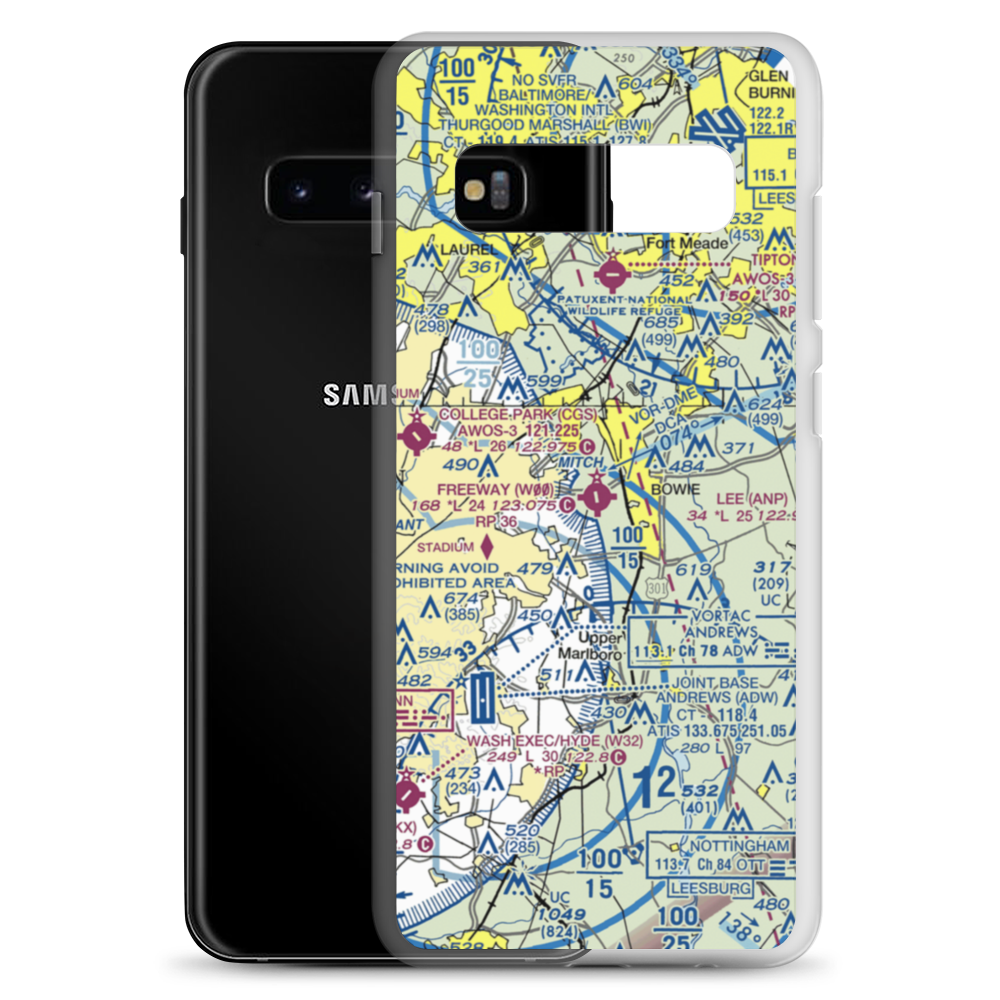 Freeway Airport (W00) VFR Sectional Samsung Case Samsung Galaxy S10+ model shown