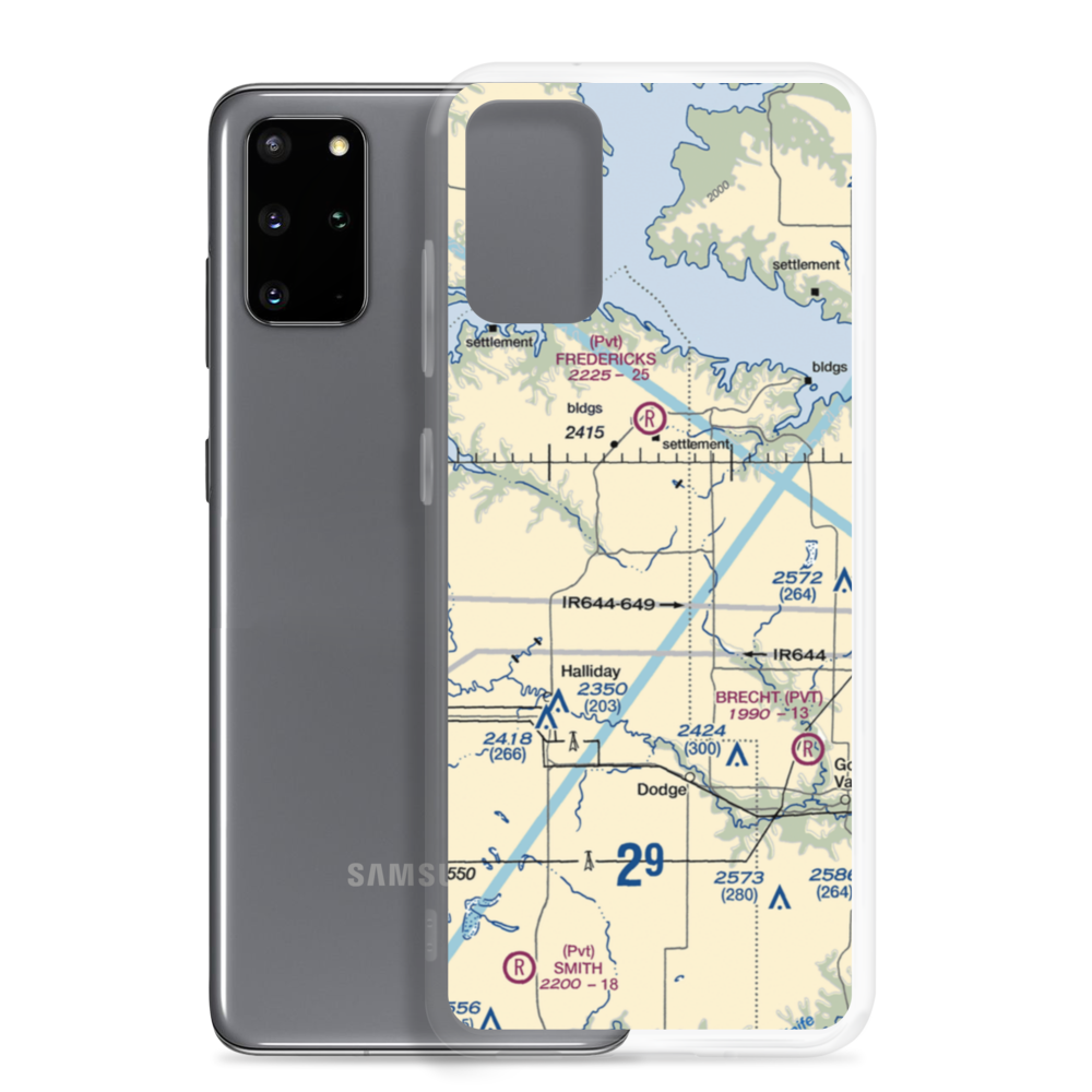 Frei Private Airport (ND16) VFR Sectional Samsung Case Samsung Galaxy S20 Plus model shown