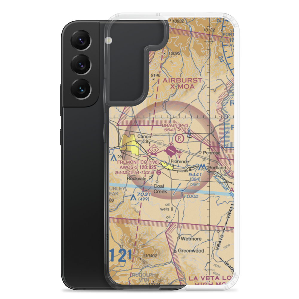 Fremont County Airport (1V6) VFR Sectional Samsung Case Samsung Galaxy S22 Plus model shown