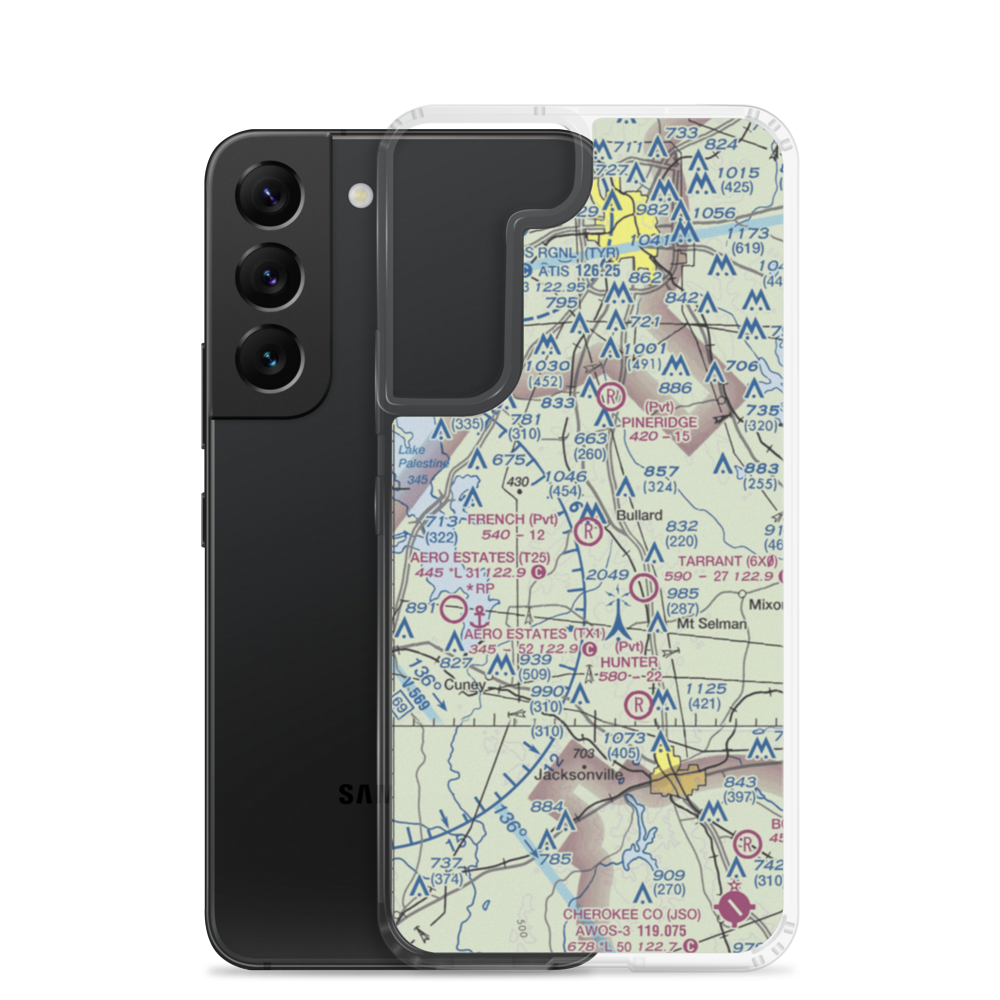 French Field (0XS9) VFR Sectional Samsung Case Samsung Galaxy S22 model shown