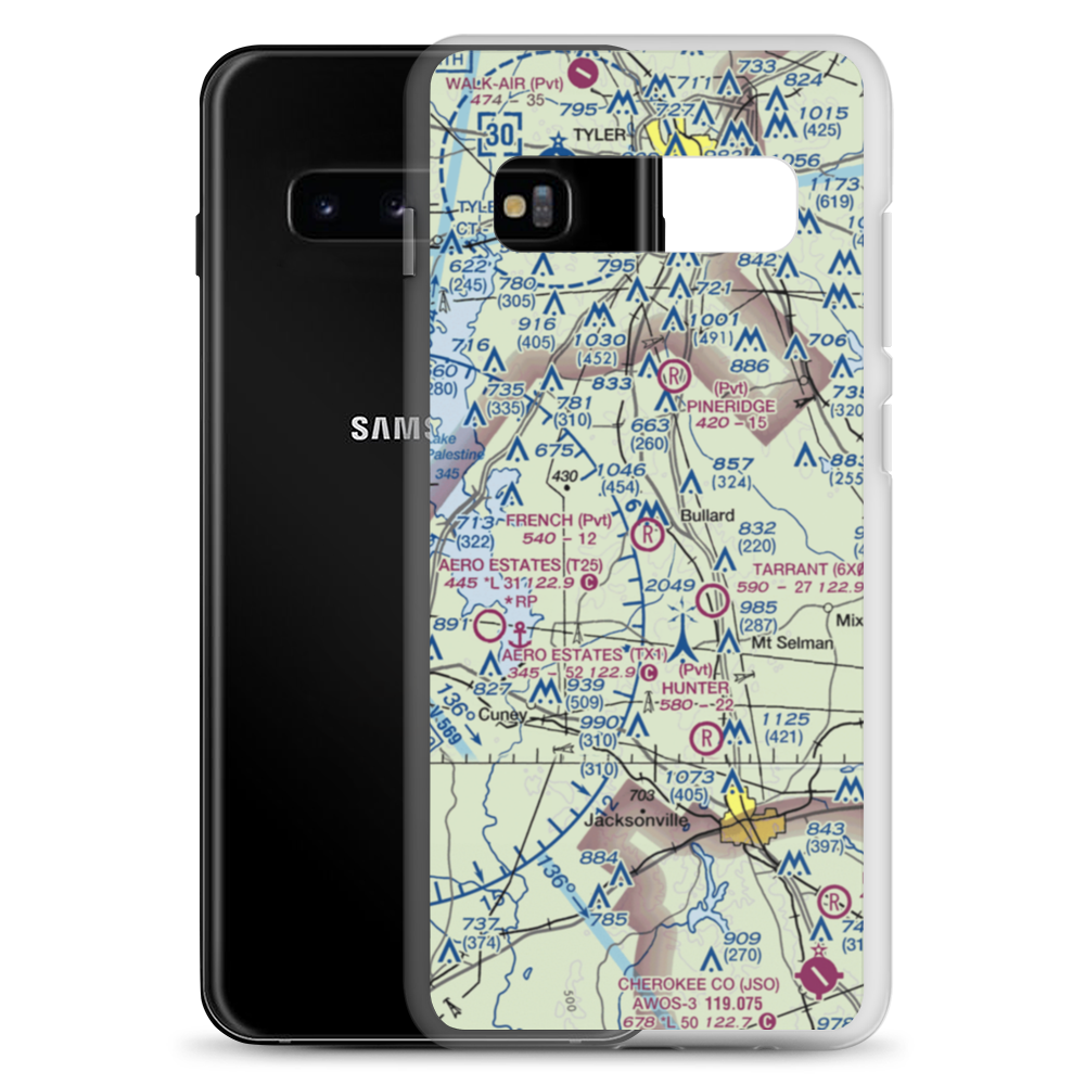 French Field (0XS9) VFR Sectional Samsung Case Samsung Galaxy S10+ model shown