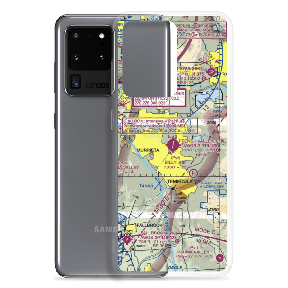 French Valley Airport (F70) VFR Sectional Samsung Case Samsung Galaxy S20 Ultra model shown