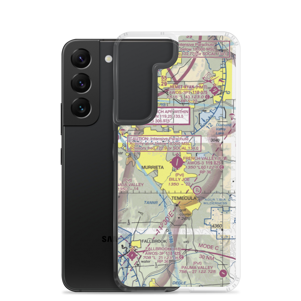 French Valley Airport (F70) VFR Sectional Samsung Case Samsung Galaxy S22 model shown