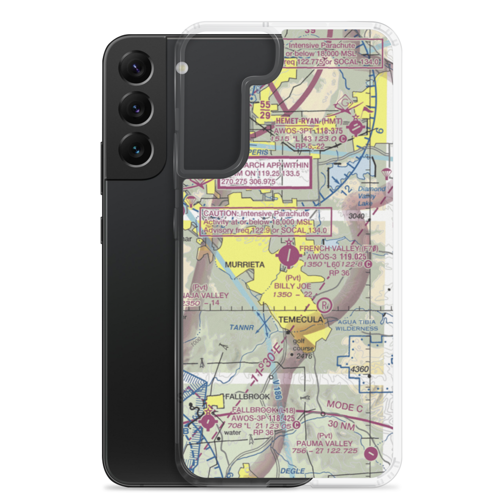 French Valley Airport (F70) VFR Sectional Samsung Case Samsung Galaxy S22 Plus model shown
