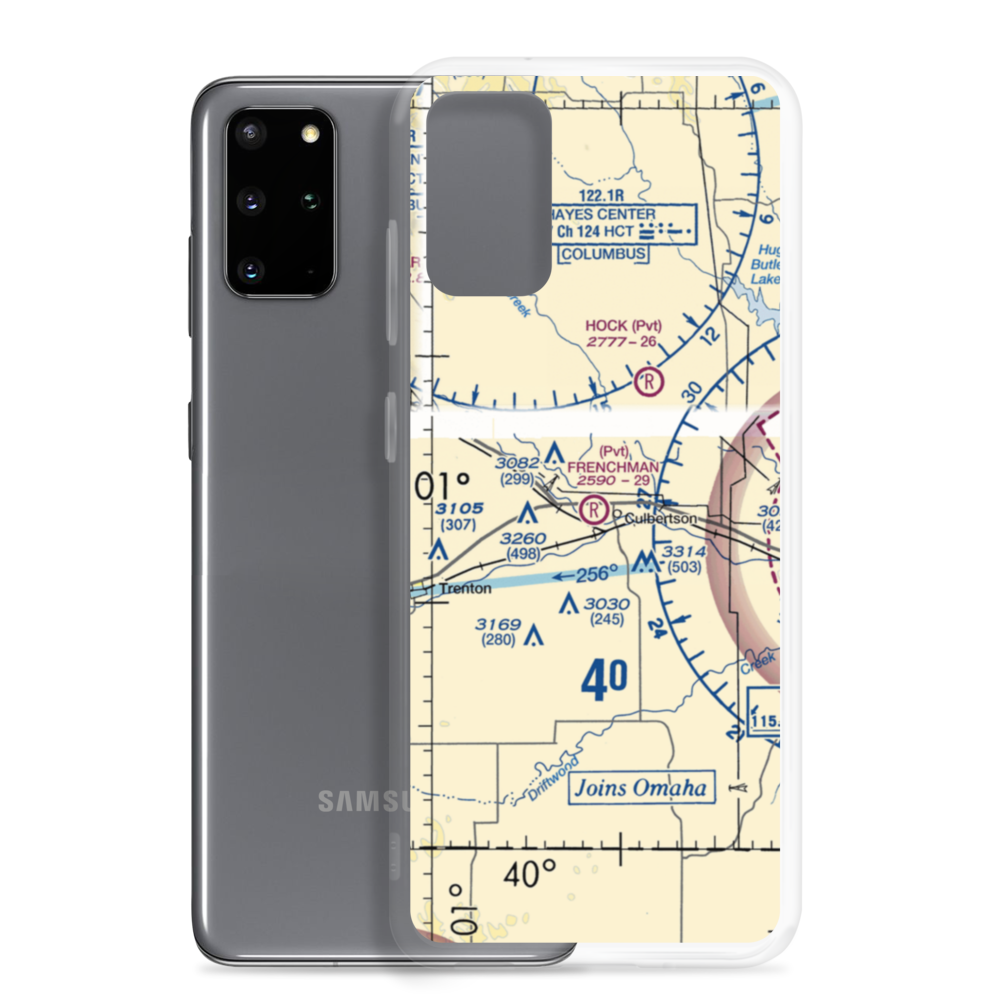 Frenchman Airport (NE95) VFR Sectional Samsung Case Samsung Galaxy S20 Plus model shown