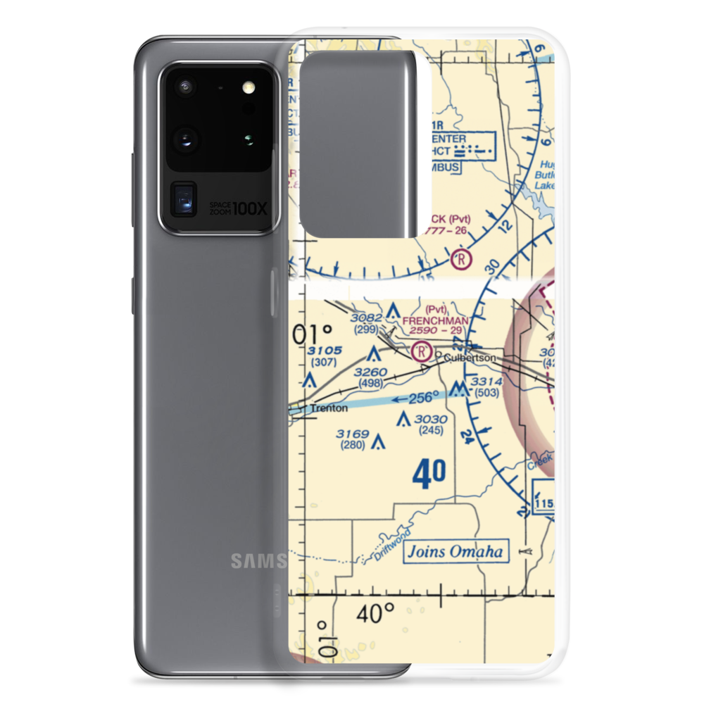 Frenchman Airport (NE95) VFR Sectional Samsung Case Samsung Galaxy S20 Ultra model shown