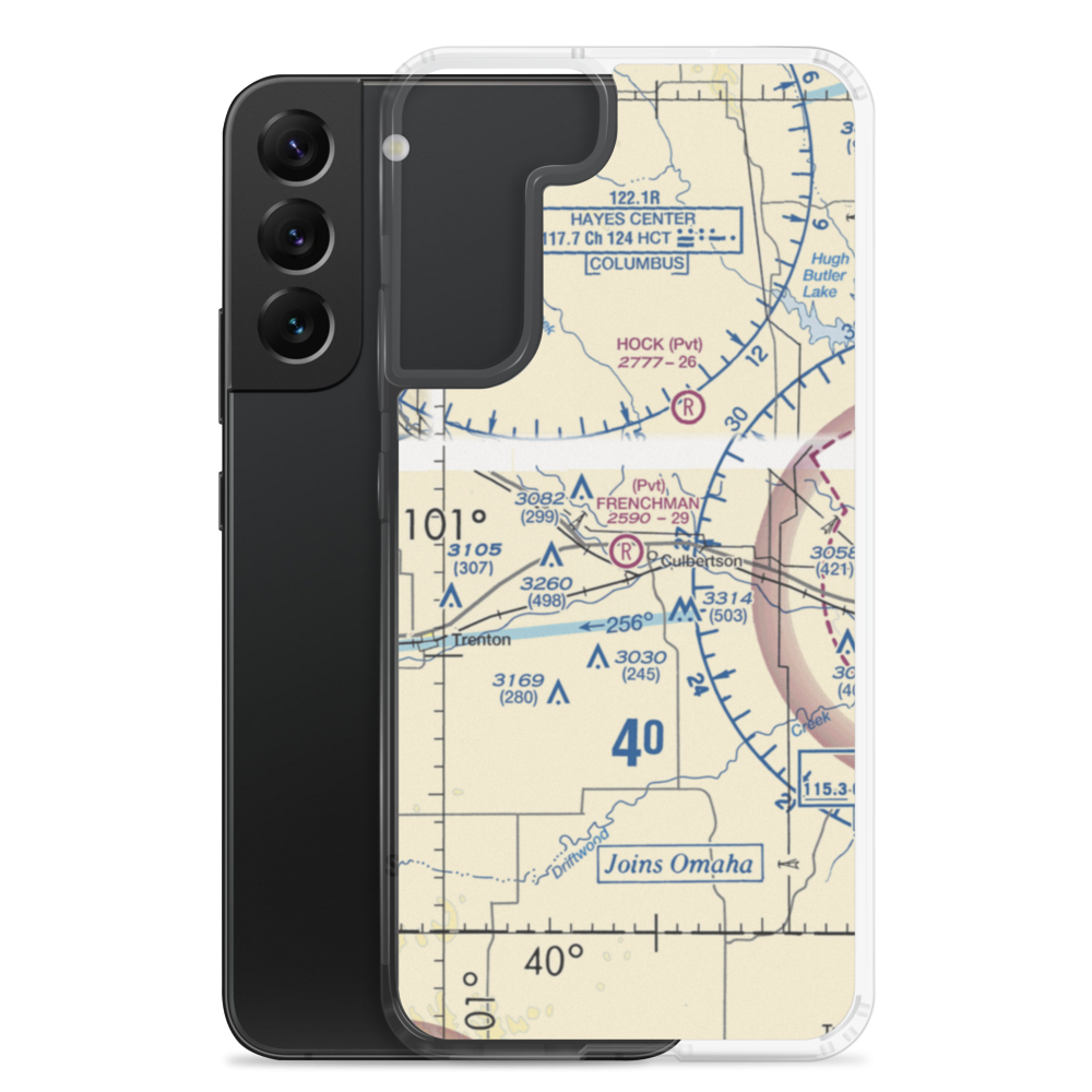 Frenchman Airport (NE95) VFR Sectional Samsung Case Samsung Galaxy S22 Plus model shown