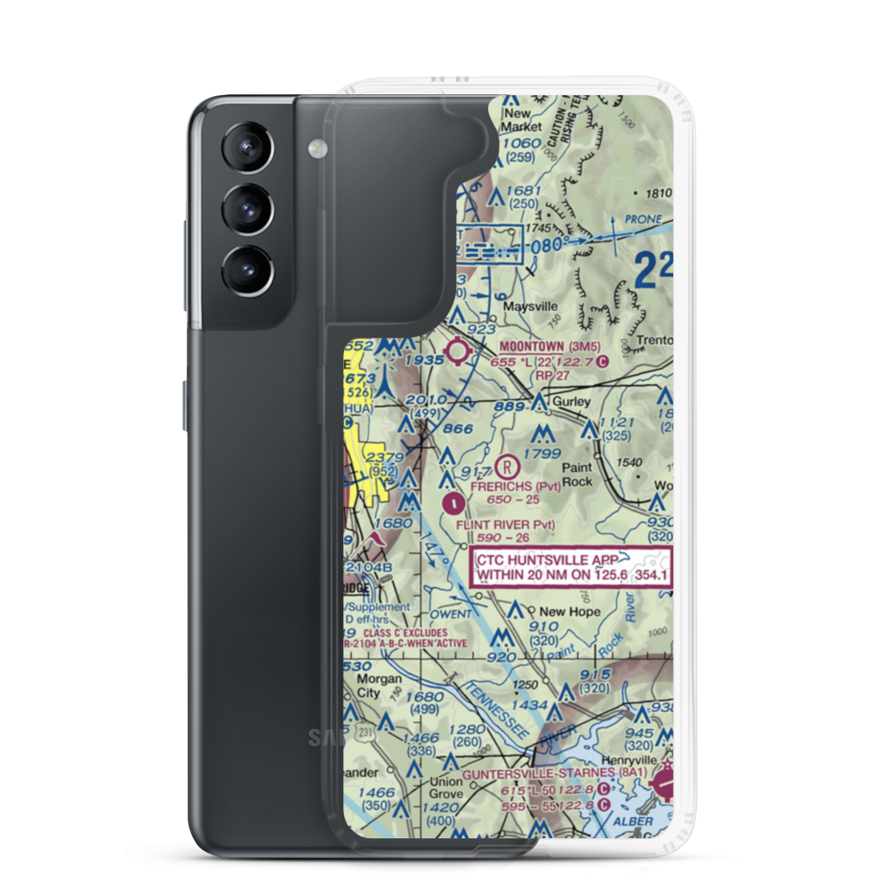 Frerichs Airport (AL10) VFR Sectional Samsung Case Samsung Galaxy S21 model shown