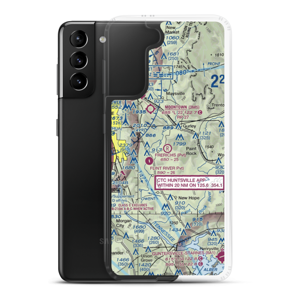 Frerichs Airport (AL10) VFR Sectional Samsung Case Samsung Galaxy S21 Plus model shown