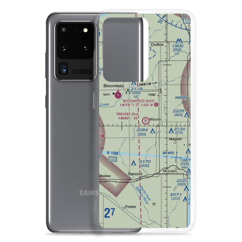 Frevert Airstrip (36NE) VFR Sectional Samsung Case Samsung Galaxy S20 Ultra model shown