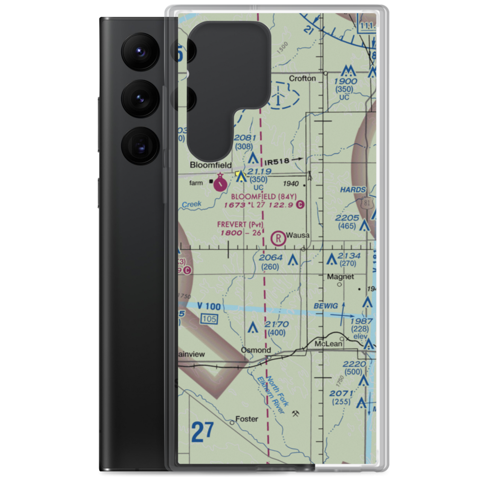 Frevert Airstrip (36NE) VFR Sectional Samsung Case Samsung Galaxy S22 Ultra model shown