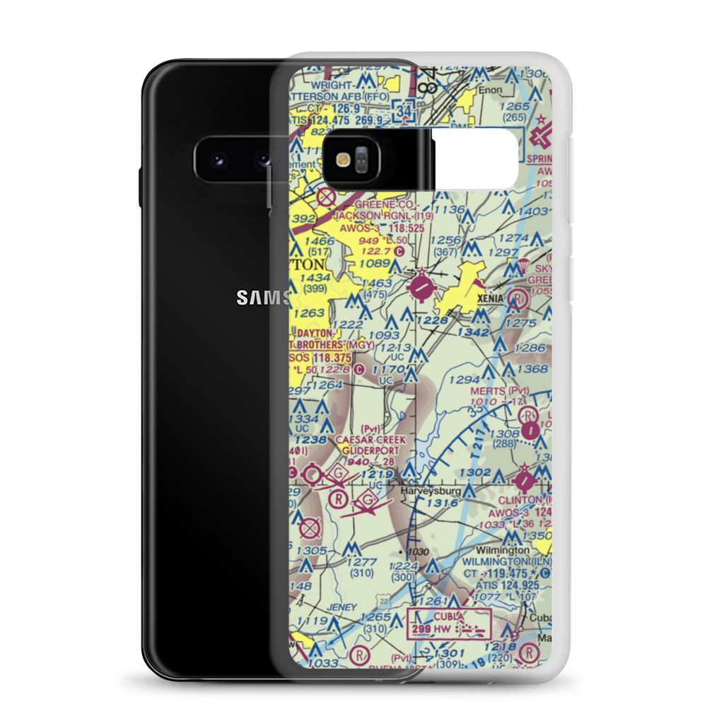 Fricke Airport (OI34) VFR Sectional Samsung Case Samsung Galaxy S10 model shown