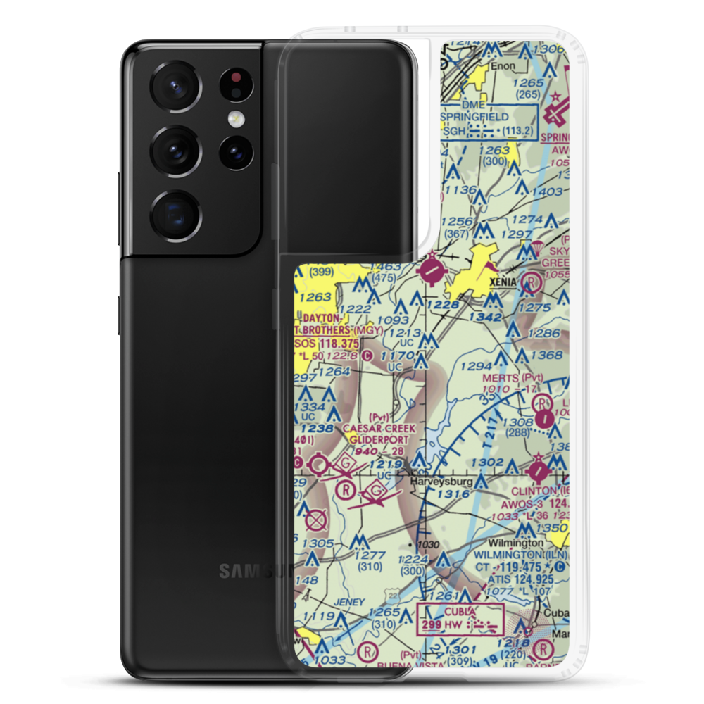 Fricke Airport (OI34) VFR Sectional Samsung Case Samsung Galaxy S21 Ultra model shown
