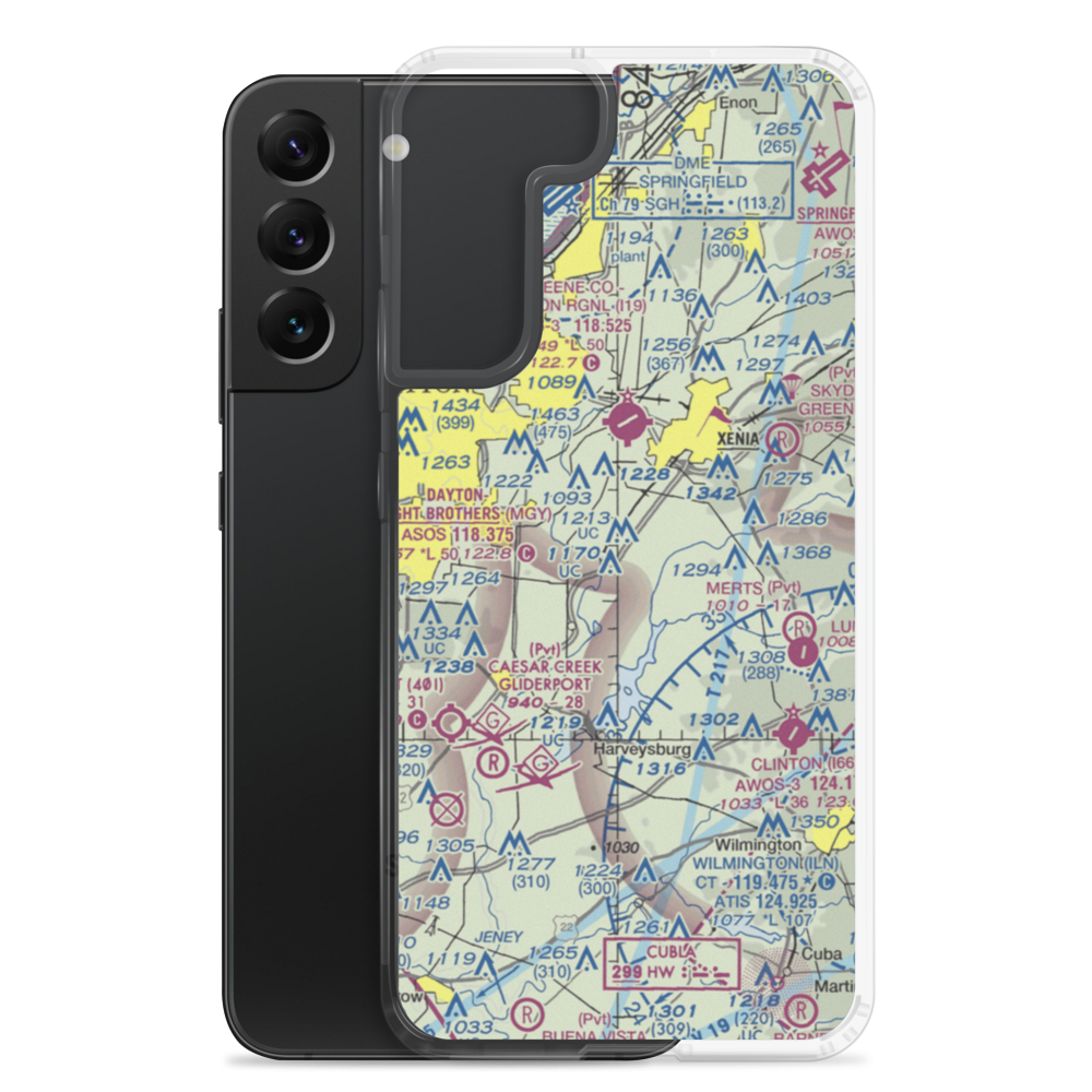 Fricke Airport (OI34) VFR Sectional Samsung Case Samsung Galaxy S22 Plus model shown