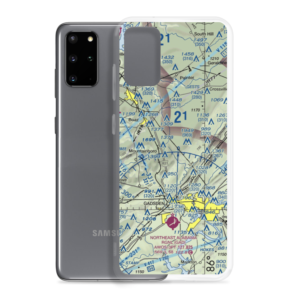 Fricks Field Airport (8AL3) VFR Sectional Samsung Case Samsung Galaxy S20 Plus model shown
