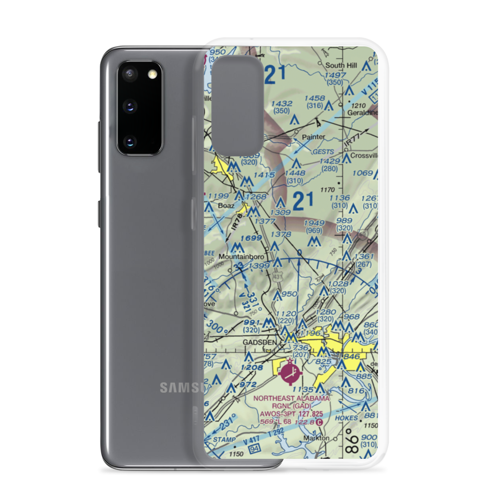 Fricks Field Airport (8AL3) VFR Sectional Samsung Case Samsung Galaxy S20 model shown