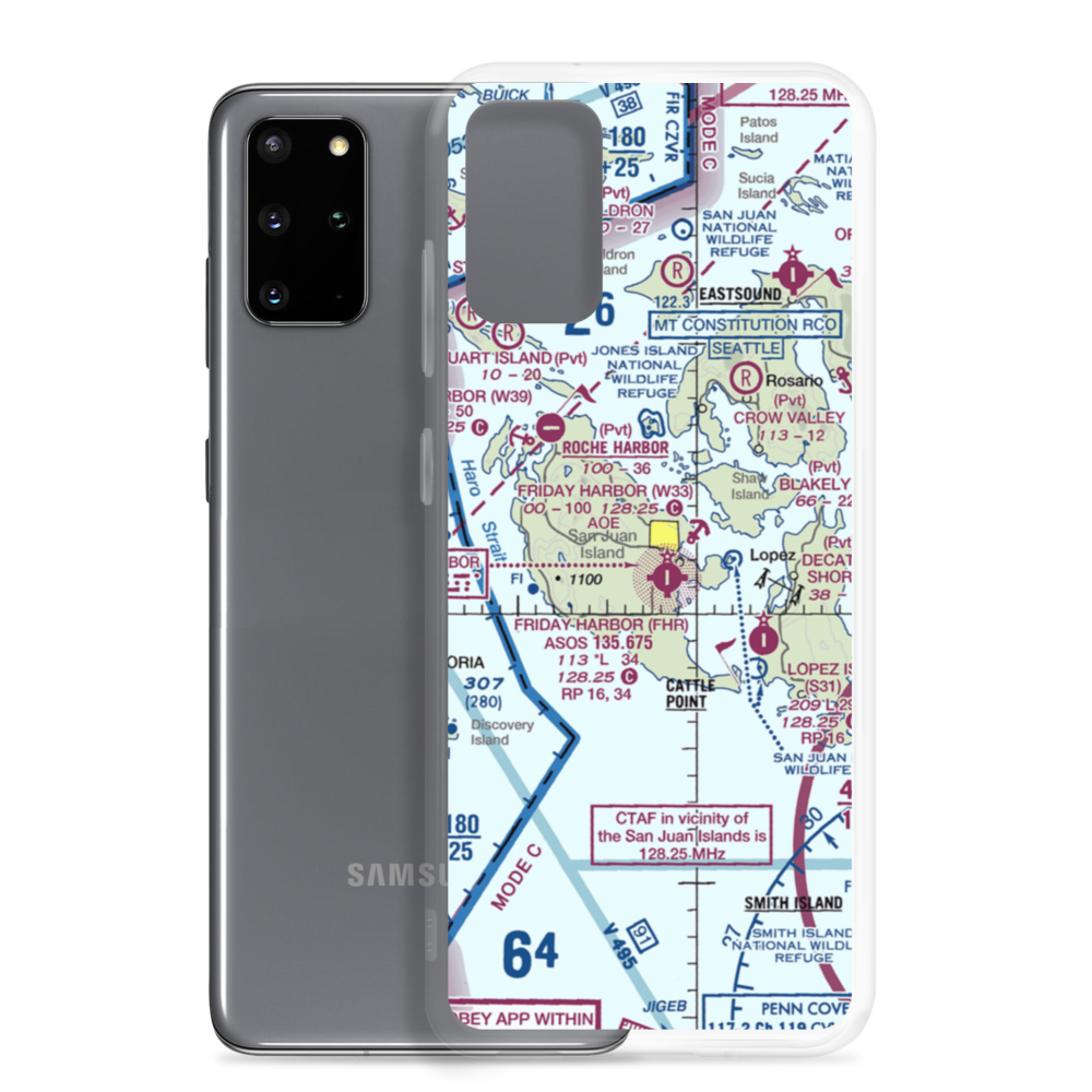 Friday West Airport (1WA9) VFR Sectional Samsung Case Samsung Galaxy S20 Plus model shown