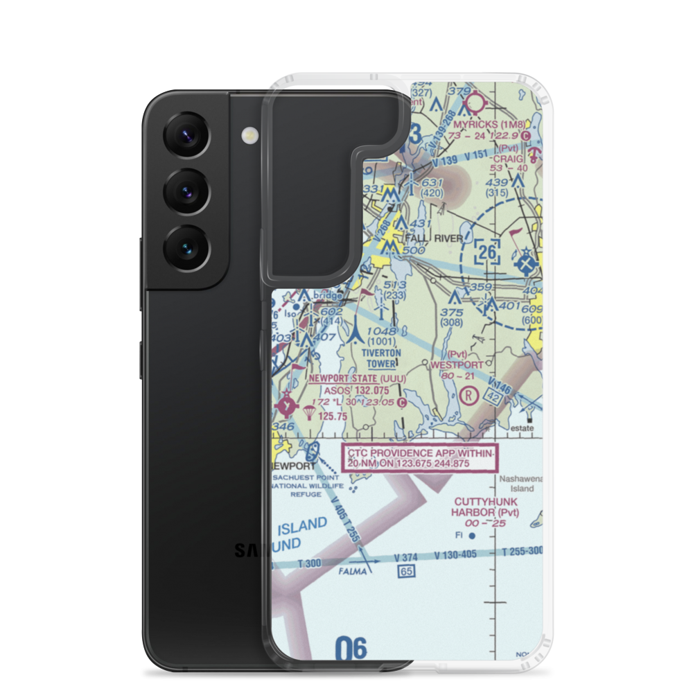 Friends Ultralightport (MA07) VFR Sectional Samsung Case Samsung Galaxy S22 model shown