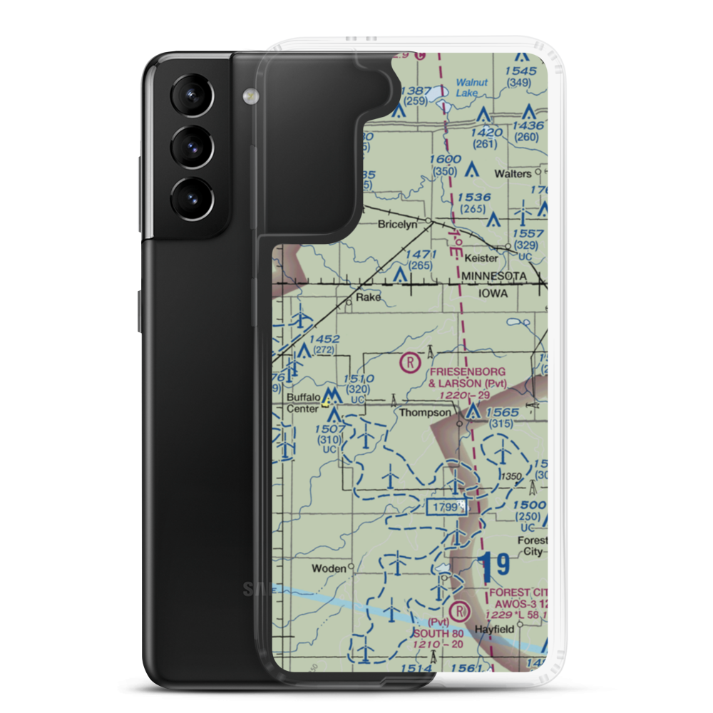 Friesenborg & Larson Airport (IA70) VFR Sectional Samsung Case Samsung Galaxy S21 Plus model shown