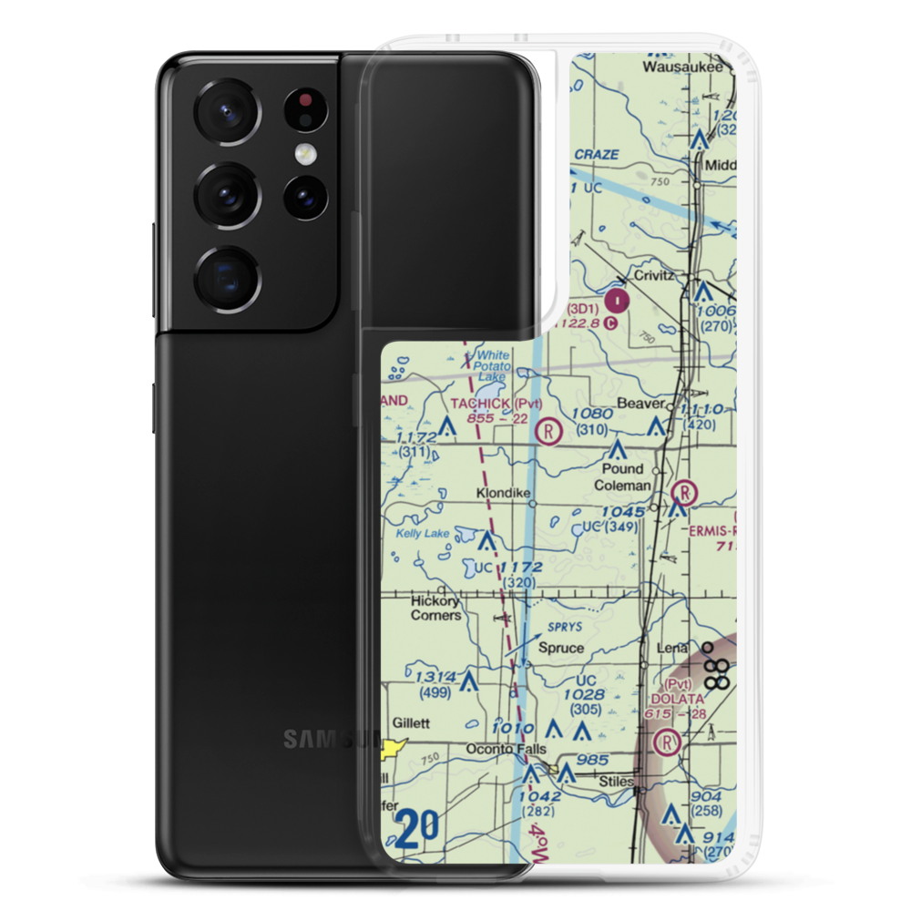 Frievalt Airport (WS11) VFR Sectional Samsung Case Samsung Galaxy S21 Ultra model shown