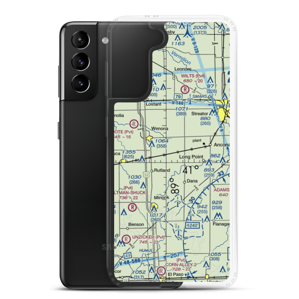 Frings Airport (65IS) VFR Sectional Samsung Case Samsung Galaxy S21 Plus model shown