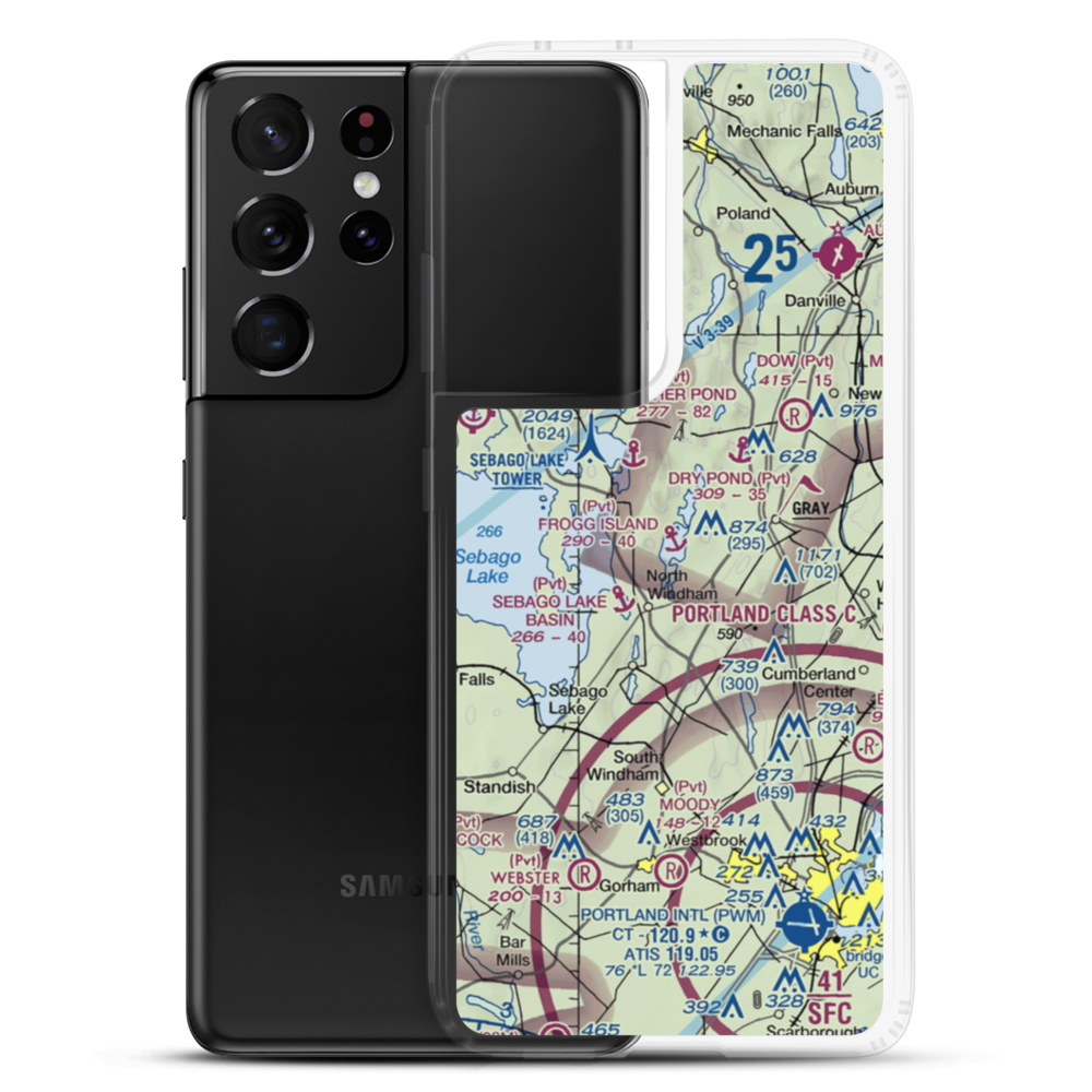 Frogg Island Seaplane Base (5ME2) VFR Sectional Samsung Case Samsung Galaxy S21 Ultra model shown