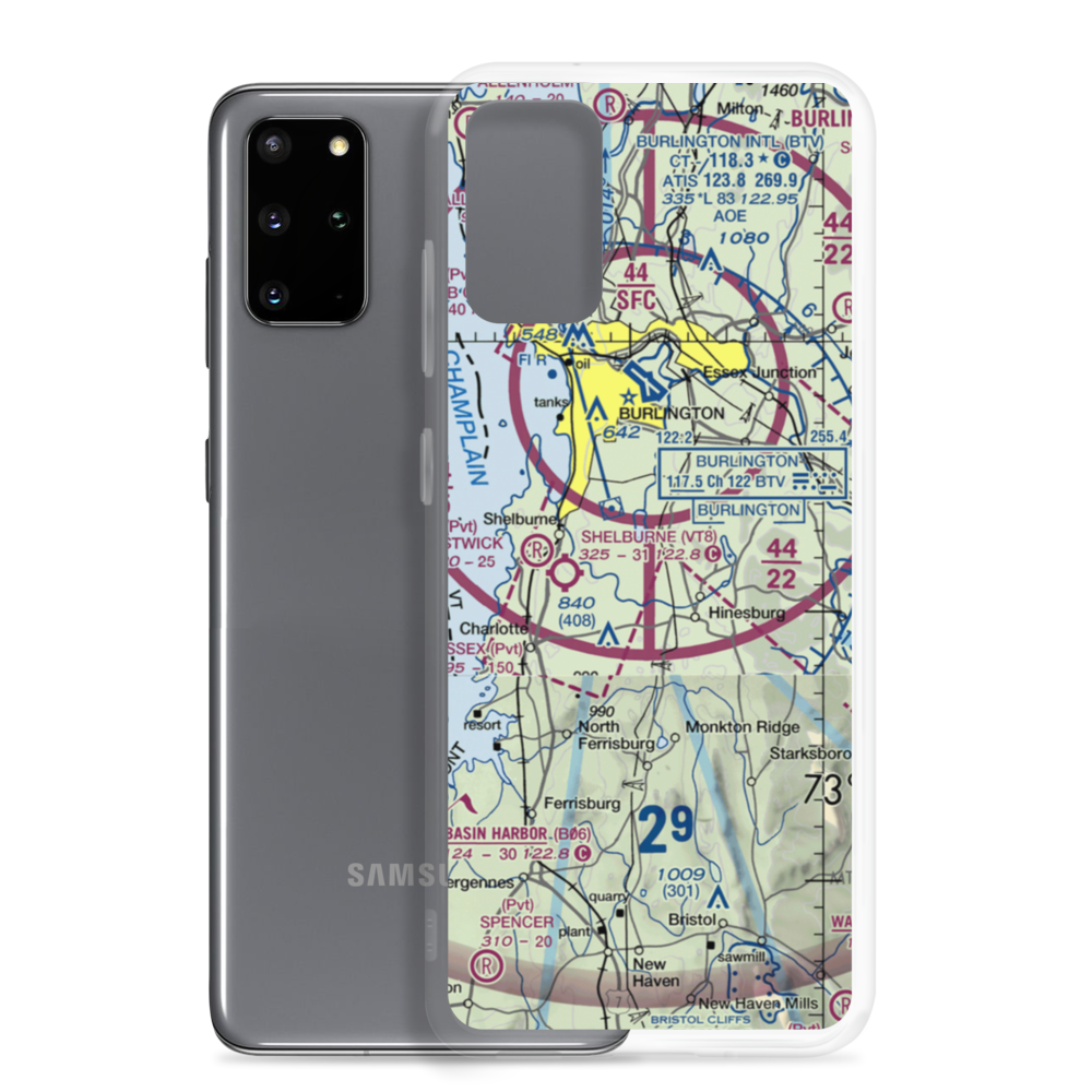 Frogs End Airport (42VT) VFR Sectional Samsung Case Samsung Galaxy S20 Plus model shown