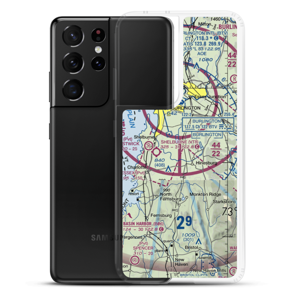 Frogs End Airport (42VT) VFR Sectional Samsung Case Samsung Galaxy S21 Ultra model shown