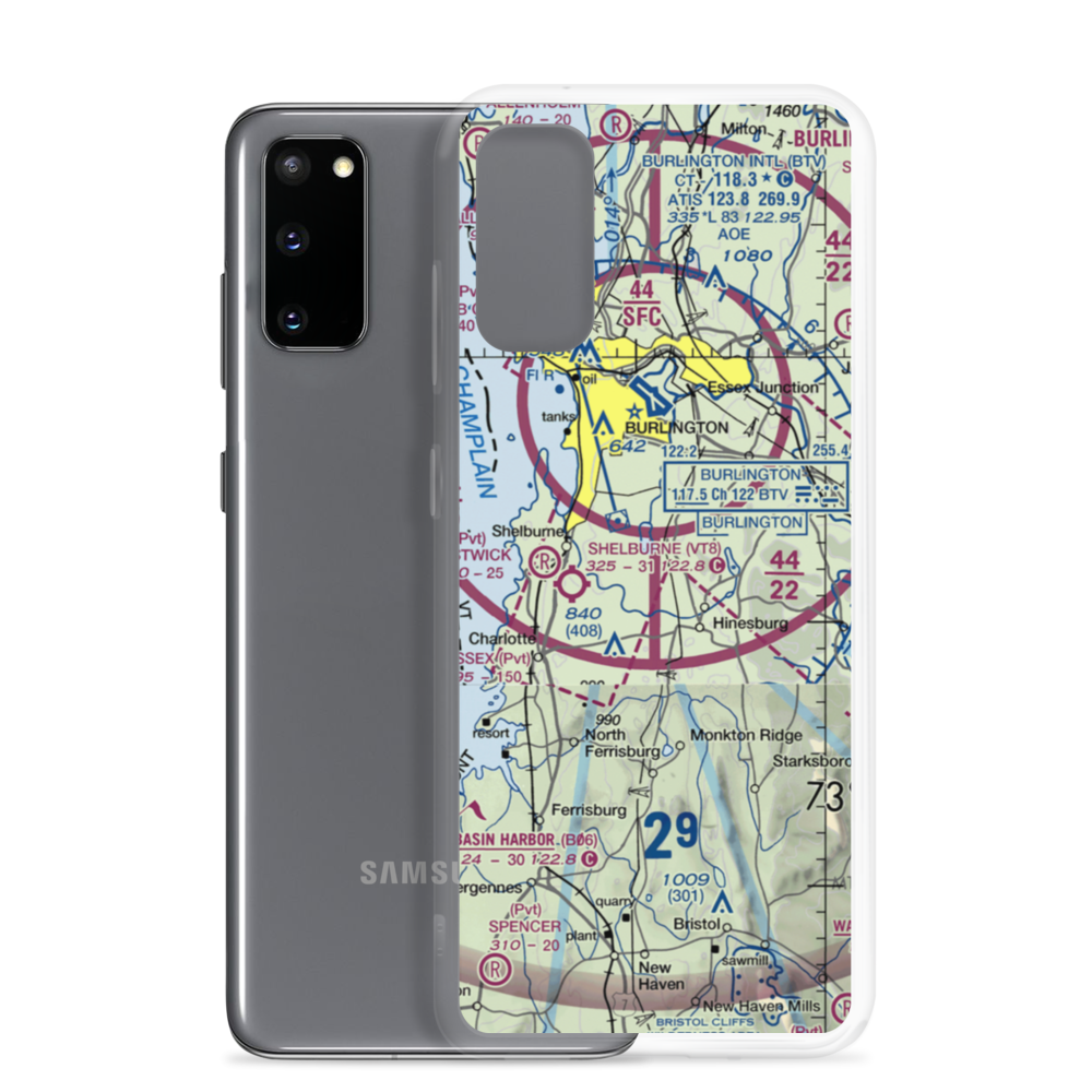Frogs End Airport (42VT) VFR Sectional Samsung Case Samsung Galaxy S20 model shown