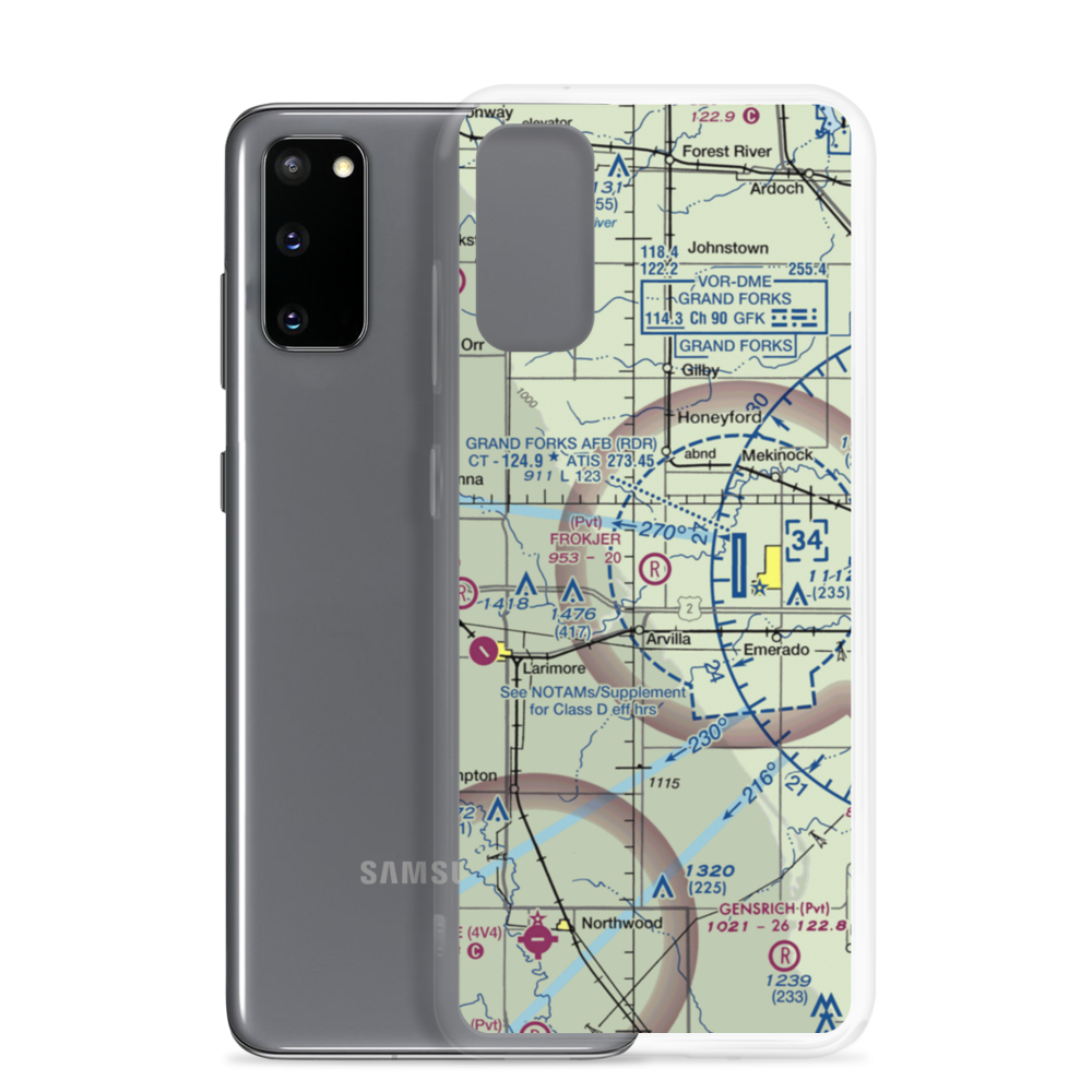 Frokjer Airport (ND60) VFR Sectional Samsung Case Samsung Galaxy S20 model shown