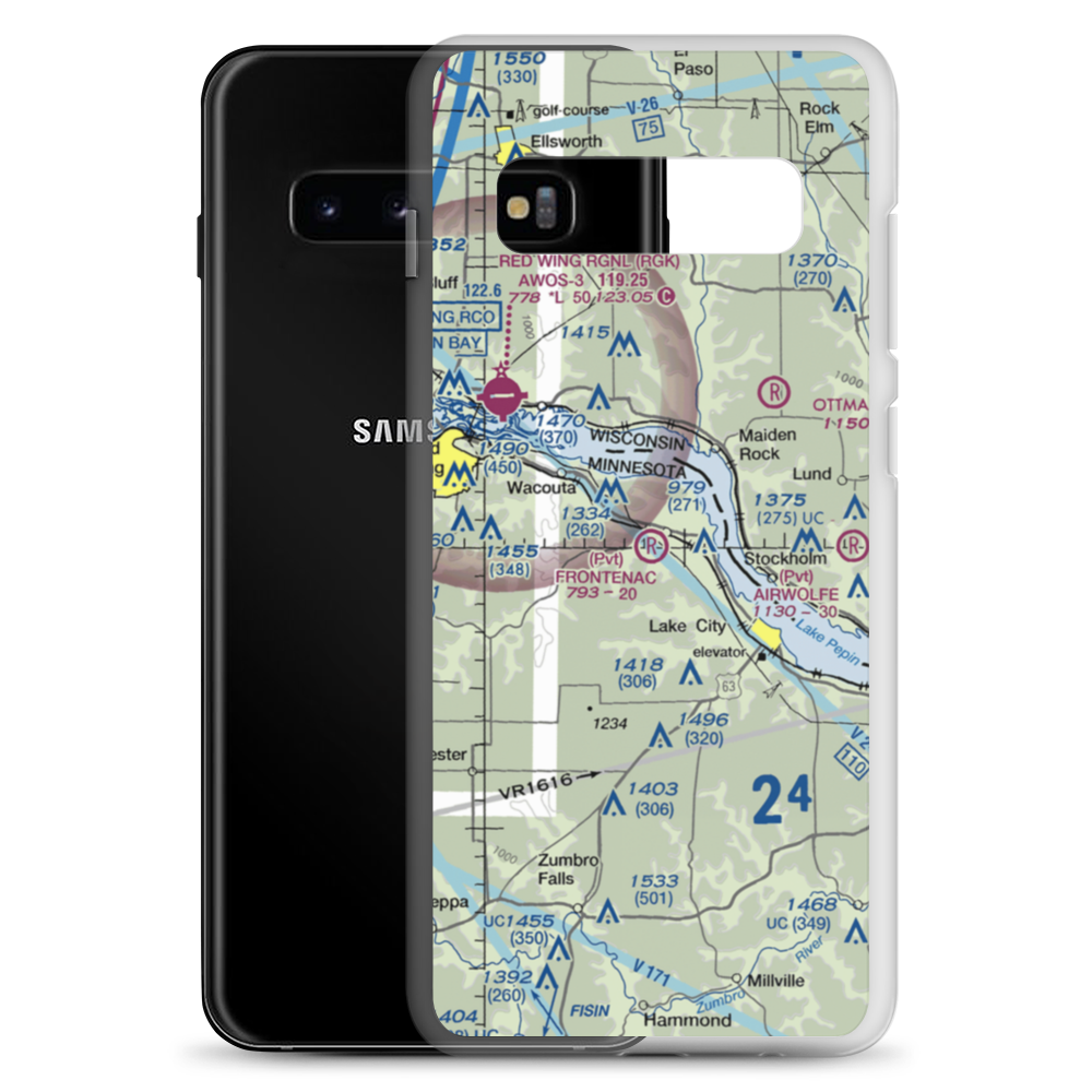Frontenac Airport (MY50) VFR Sectional Samsung Case Samsung Galaxy S10+ model shown