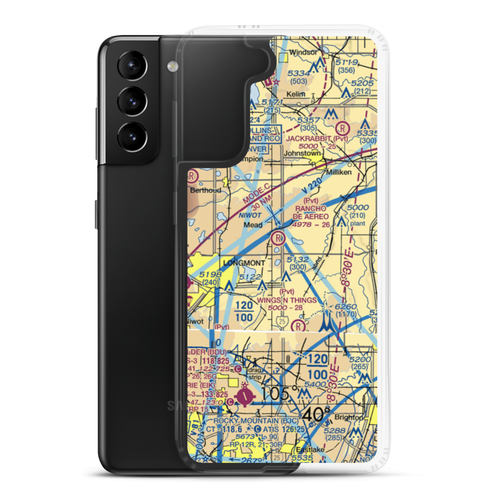 Frontier Airstrip (US-0076) VFR Sectional Samsung Case Samsung Galaxy S21 Plus model shown