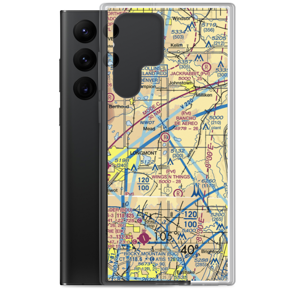 Frontier Airstrip (US-0076) VFR Sectional Samsung Case Samsung Galaxy S22 Ultra model shown