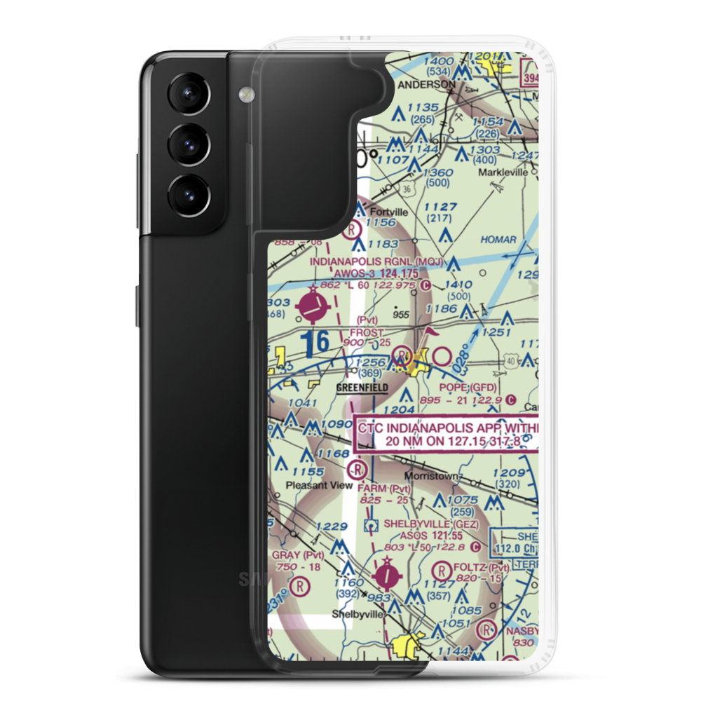 Frost Field (0II7) VFR Sectional Samsung Case Samsung Galaxy S21 Plus model shown