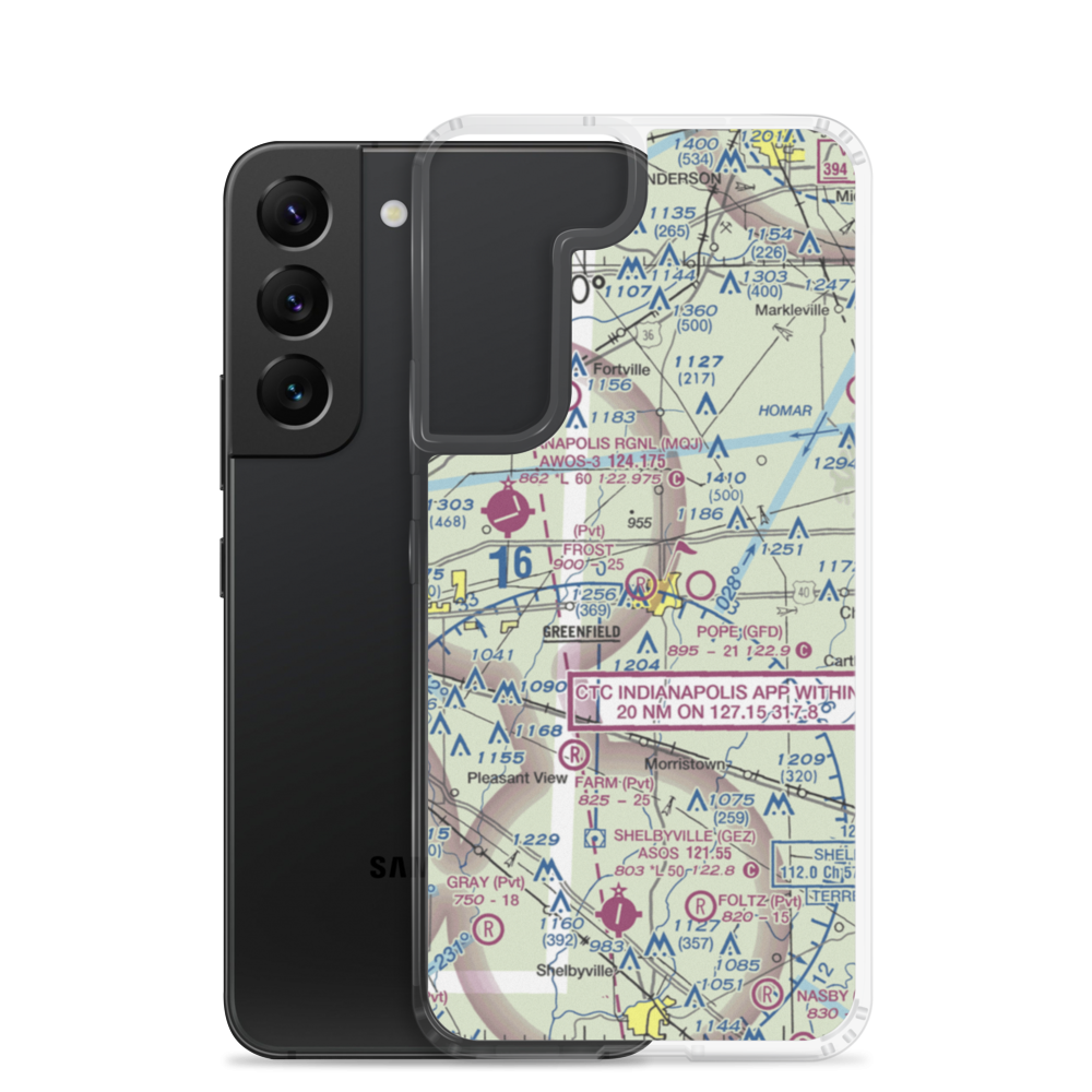 Frost Field (0II7) VFR Sectional Samsung Case Samsung Galaxy S22 model shown