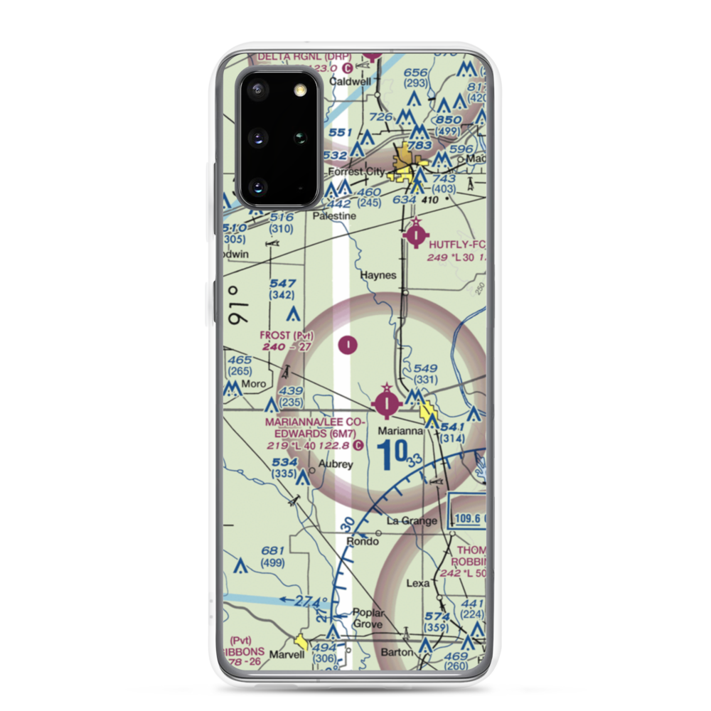 Frost Flying Inc Airport (3AR0) VFR Sectional Samsung Case Samsung Galaxy S20 Plus model shown