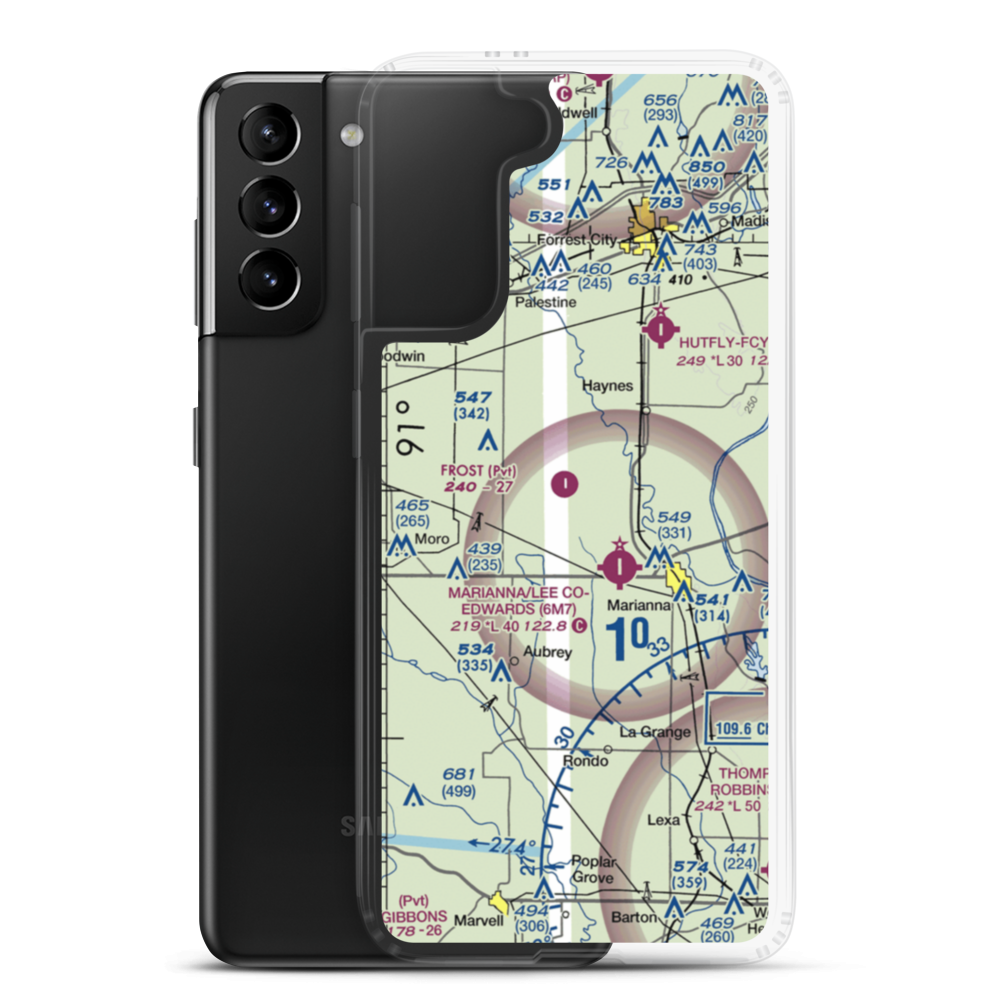 Frost Flying Inc Airport (3AR0) VFR Sectional Samsung Case Samsung Galaxy S21 Plus model shown