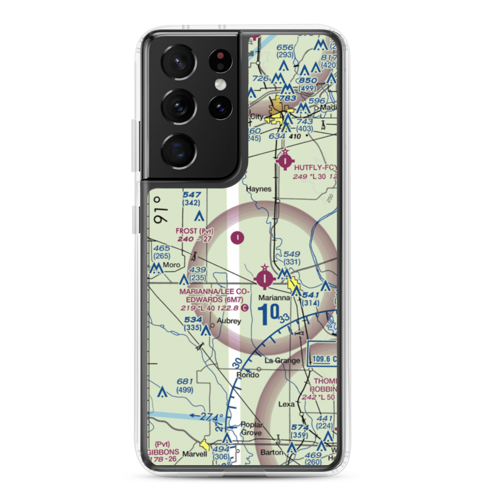 Frost Flying Inc Airport (3AR0) VFR Sectional Samsung Case Samsung Galaxy S21 Ultra model shown