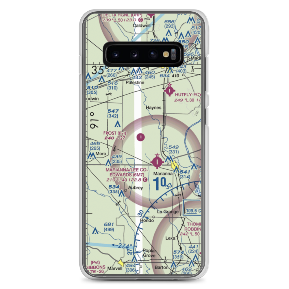 Frost Flying Inc Airport (3AR0) VFR Sectional Samsung Case Samsung Galaxy S10+ model shown