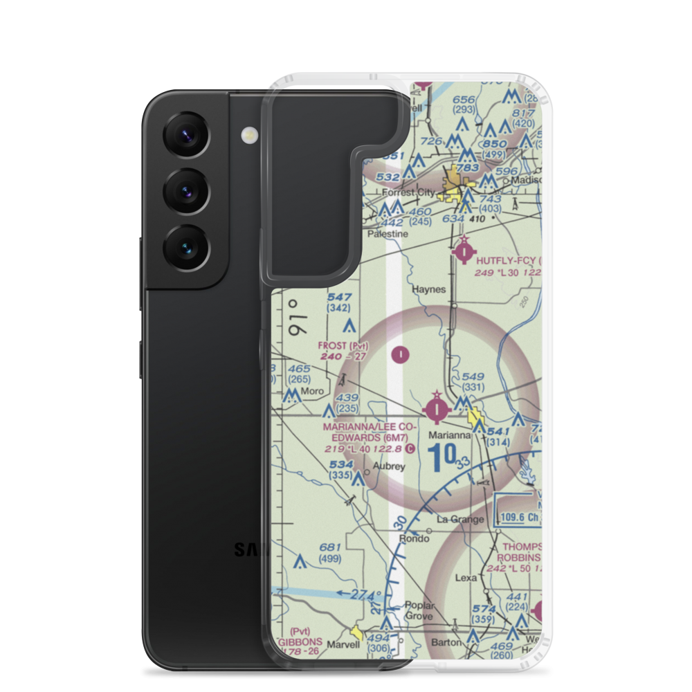 Frost Flying Inc Airport (3AR0) VFR Sectional Samsung Case Samsung Galaxy S22 model shown