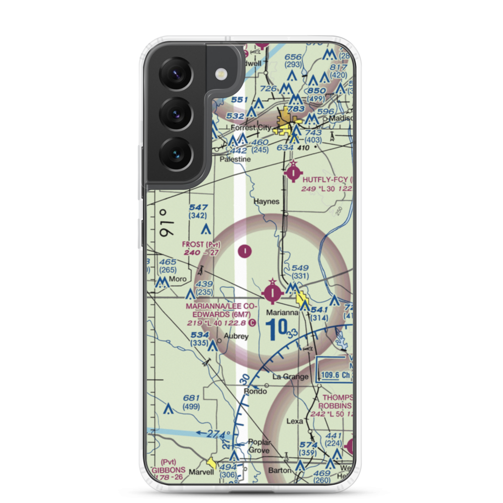 Frost Flying Inc Airport (3AR0) VFR Sectional Samsung Case Samsung Galaxy S22 Plus model shown