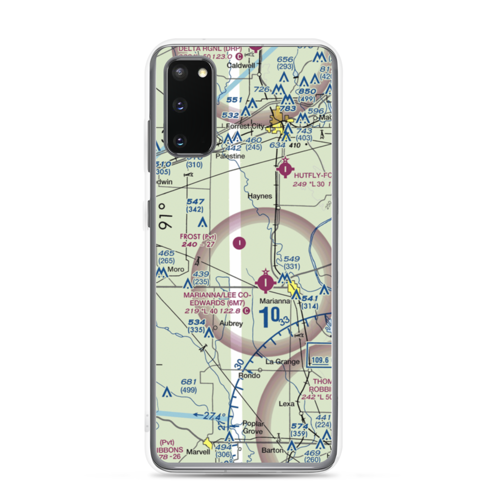 Frost Flying Inc Airport (3AR0) VFR Sectional Samsung Case Samsung Galaxy S20 model shown