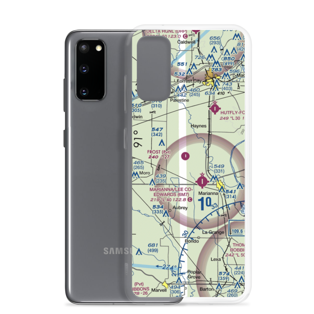 Frost Flying Inc Airport (3AR0) VFR Sectional Samsung Case Samsung Galaxy S20 model shown