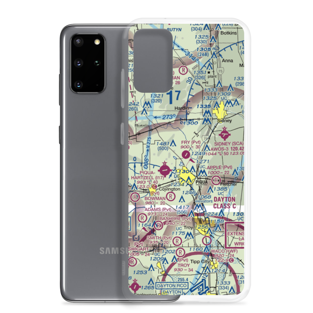 Fry Airport (0OH8) VFR Sectional Samsung Case Samsung Galaxy S20 Plus model shown