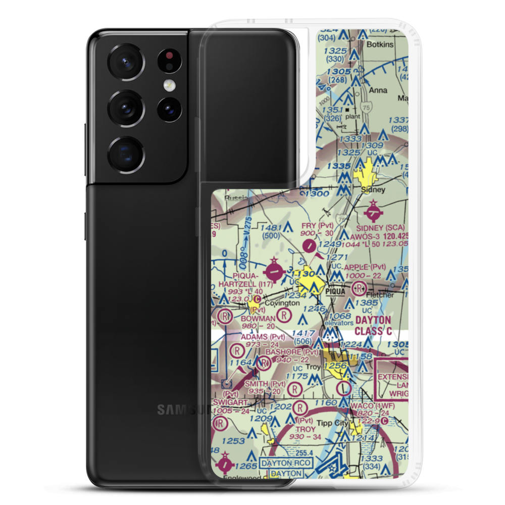 Fry Airport (0OH8) VFR Sectional Samsung Case Samsung Galaxy S21 Ultra model shown