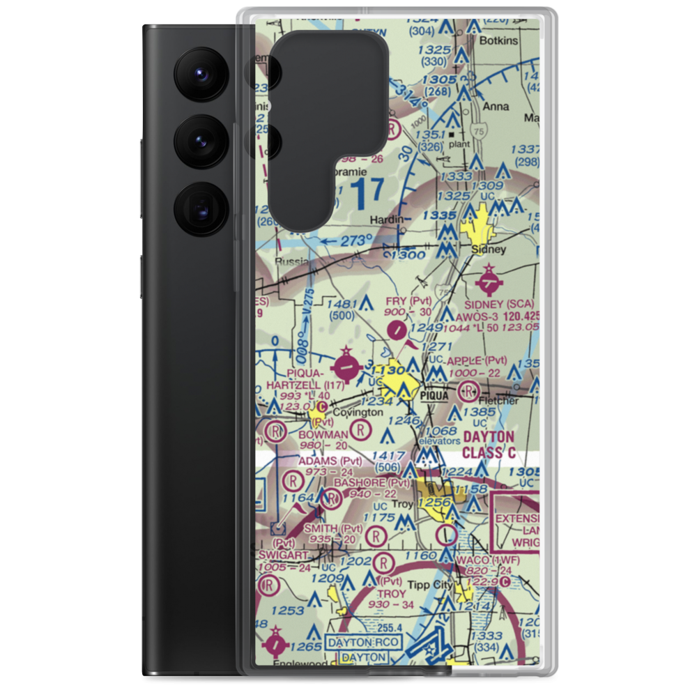 Fry Airport (0OH8) VFR Sectional Samsung Case Samsung Galaxy S22 Ultra model shown