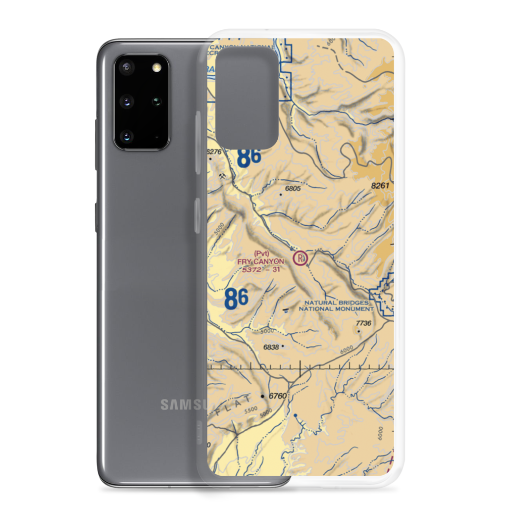 Fry Canyon Field (UT74) VFR Sectional Samsung Case Samsung Galaxy S20 Plus model shown